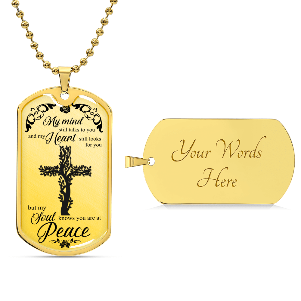 Family Tree Of Life Faith Cross Luxury Dog Tag - Army Tag Necklace, Dog Tag Necklace