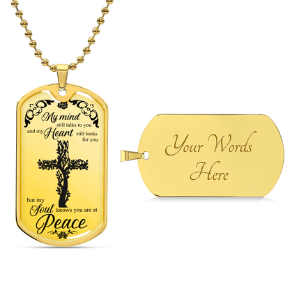 Family Tree Of Life Faith Cross Luxury Dog Tag - Army Tag Necklace, Dog Tag Necklace