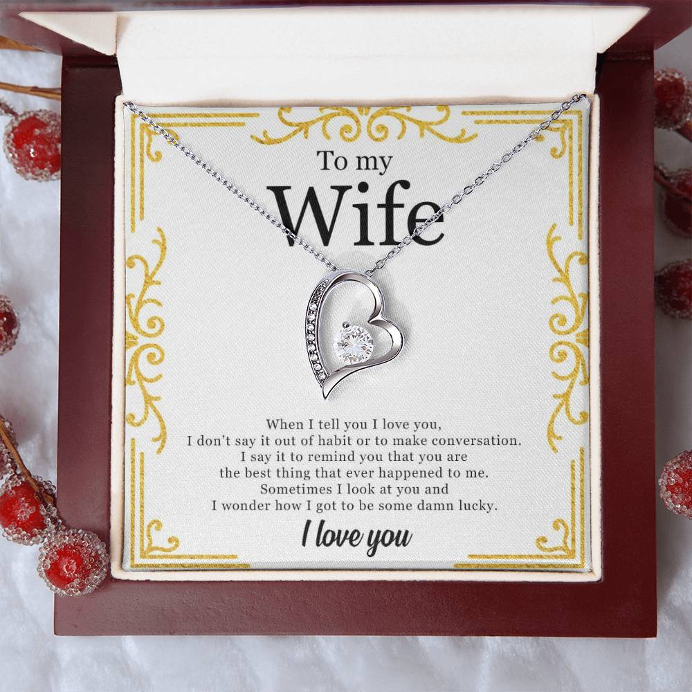 To My Wife I Love You Message Tmw16 1 Forever Love Necklace