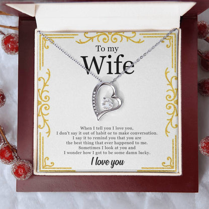 To My Wife I Love You Message Tmw16 1 Forever Love Necklace