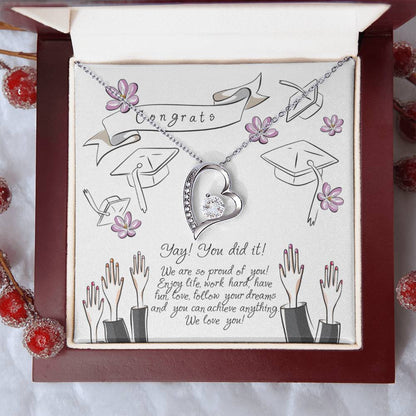 Congrats Your Senior On Her Graduation 2022 With An Incredible Necklace With Motivation Congratulations I Am So Proud Of You Forever Love Necklace