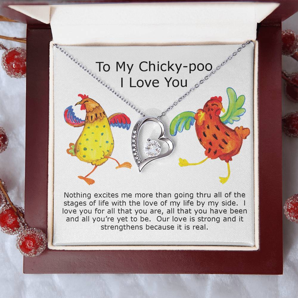 Chicky-Poo Dancing Queen I Love You Necklace Gift For Wife Soulmate Forever Love Necklace