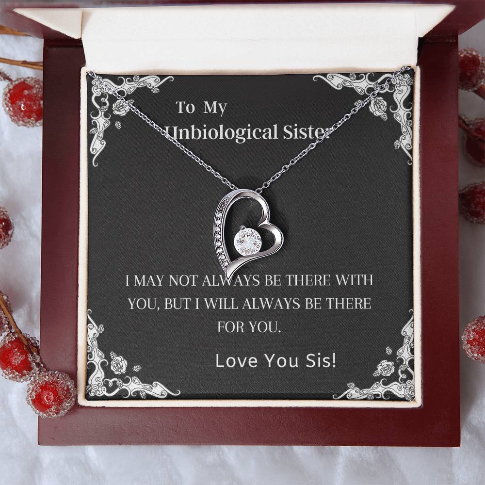 Unbiological Sister Friends Forever Heart Necklace Forever Love Necklace