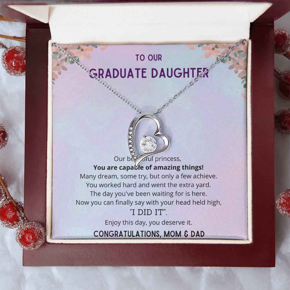 To Our Beautiful Daughter Gift Daughter's Birthday Gift Necklace For Daughter Gift For Daughter Christmas Gift To Daughter Forever Love Necklace