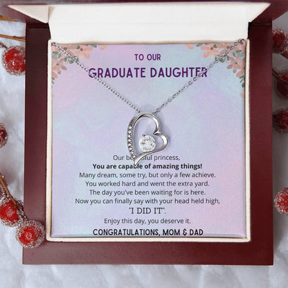 To Our Beautiful Daughter Gift Daughter's Birthday Gift Necklace For Daughter Gift For Daughter Christmas Gift To Daughter Forever Love Necklace