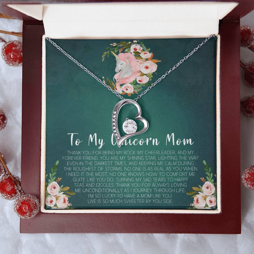 Customize Gift To My Mom Necklace Birthday Valentines Gift To My Mother Mom Necklace To My Mom Necklace To My Mom Mom Birthday Card Forever Love Necklace