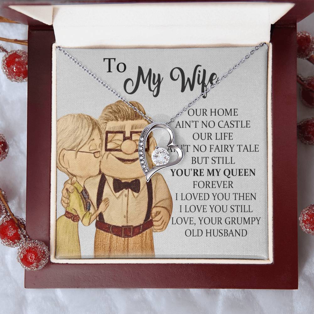 To My Wife Mother's Day Gift From Husband Romantic Valentines Gift For Wife Valentine's Day For Wife Forever Love Necklace