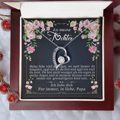 Geschenke Papa Für Tochter Herz Herzkette Forever Love Necklace