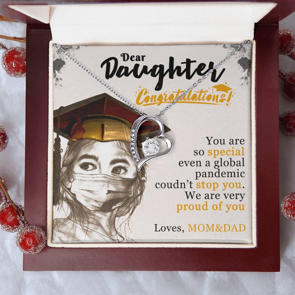 Dear Daughter! Loves Mom&dad Forever Love Necklace