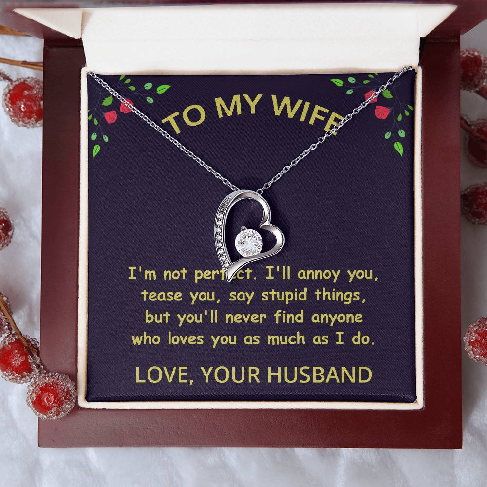 To My Wife Love You Necklace Forever Love Necklace