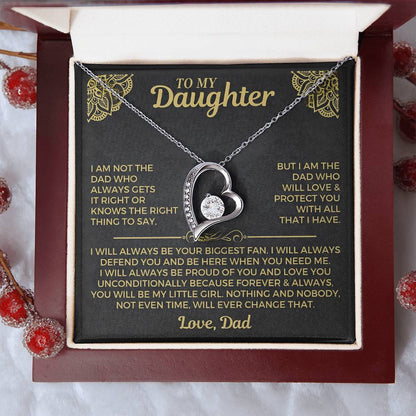 You Will Always Be My Little Girl - Necklace For Daughter From Dad Forever Love Necklace