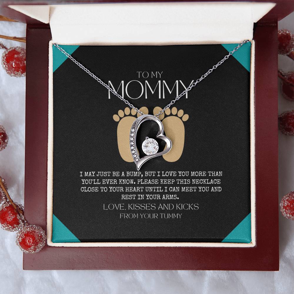 Baby Shower Gift New Mommy Necklace Pregnant Wife Gift To My Mommy I May Just Be A Bump But I Love You More Than You Ever Know To Mummy Forever Love Necklace