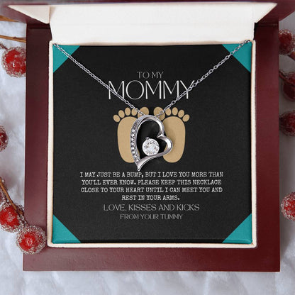 Baby Shower Gift New Mommy Necklace Pregnant Wife Gift To My Mommy I May Just Be A Bump But I Love You More Than You Ever Know To Mummy Forever Love Necklace