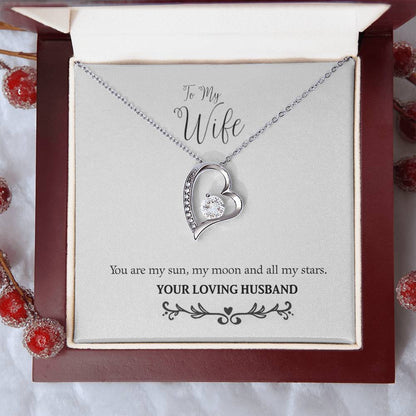 To My Wife My Sun Moon And Stars 925 Sterling Silver Pendant 1 Forever Love Necklace