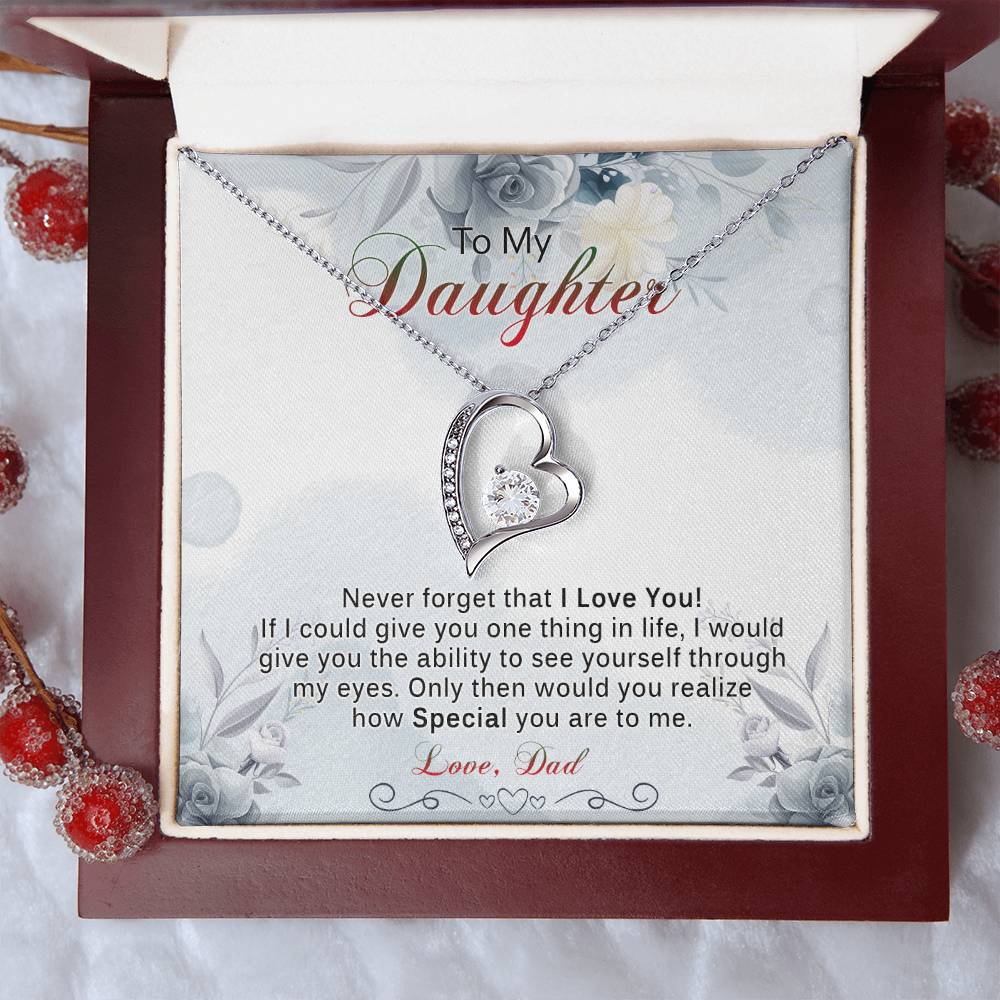 Gift For Daughter From Dad To My Daughter Necklace Daughter Gift From Dad Birthday Gift For Daughter From Dad Christmas Gift Forever Love Necklace
