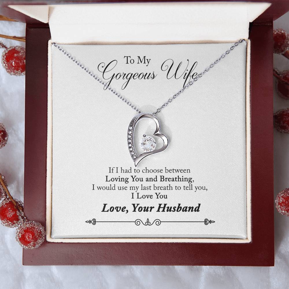 To My Wife My Last Breath Forever Love Necklace