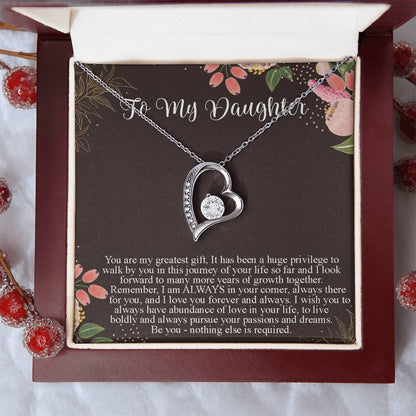 Daughter Gift From Mom To Daughter Forever Love Necklace For Daughter Customize Gift For Daughter From Mom From Dad To Daughter Forever Love Necklace