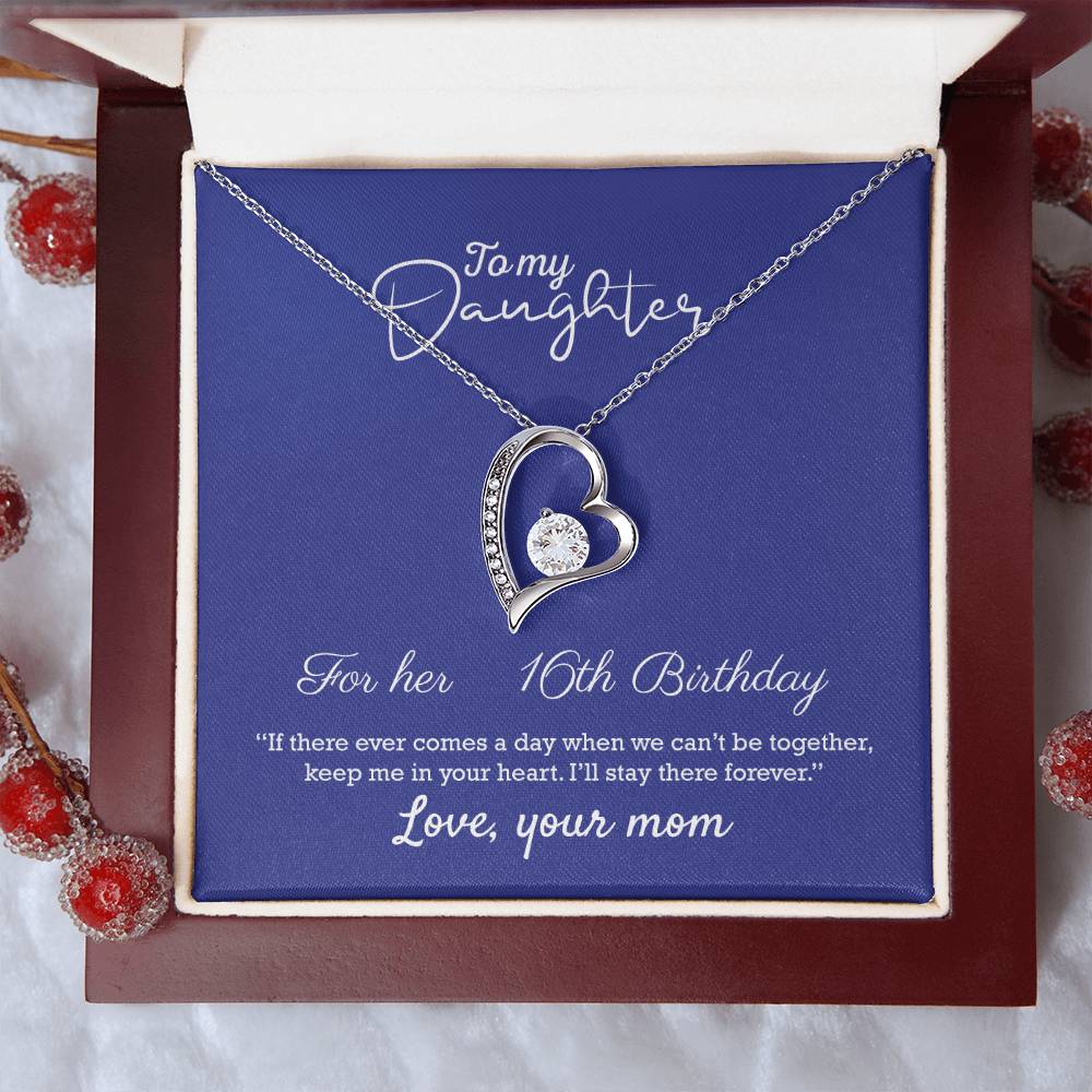 Gift For Daughter From Mom Daughter Mother Necklace Daughter Gift From Mommy To My Daughter Daughters Birthday Forever Love Necklace