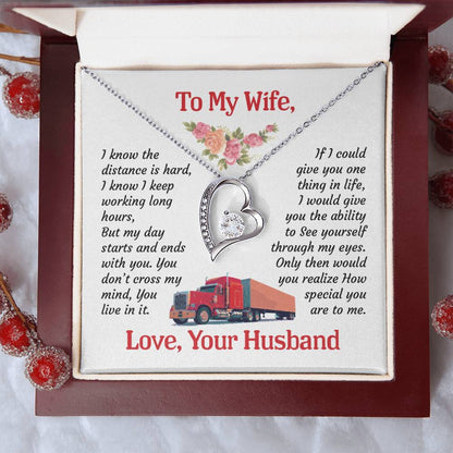Trucker's Wife Forever Love Necklace