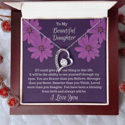 Gift For Daughter If I Could Give You One Thing... Forever Love 1 Forever Love Necklace