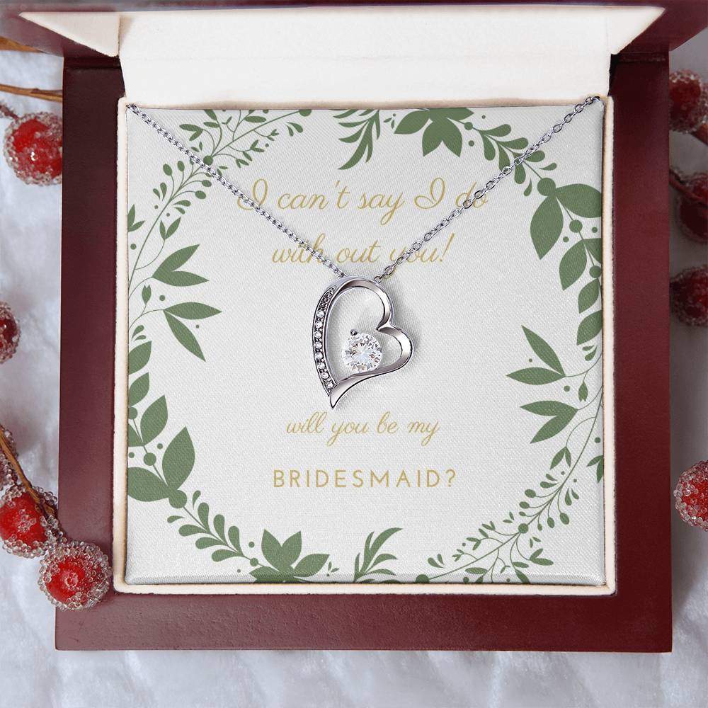 Bridesmaid Wedding Bridesmaid Gift From Bride To Bridesmaid Forever Love Necklace