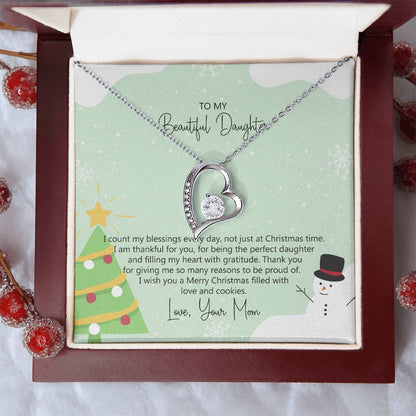 Daughters Gift From Mom Special Christmas Message Card Custom Gift From Mom Ss120 1 Forever Love Necklace