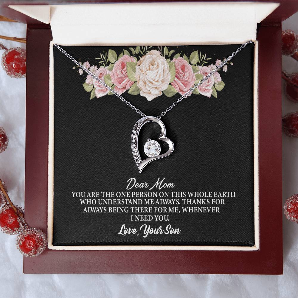 Dear Mom Mothers Day Gift Forever Love Necklace