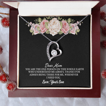 Dear Mom Mothers Day Gift Forever Love Necklace