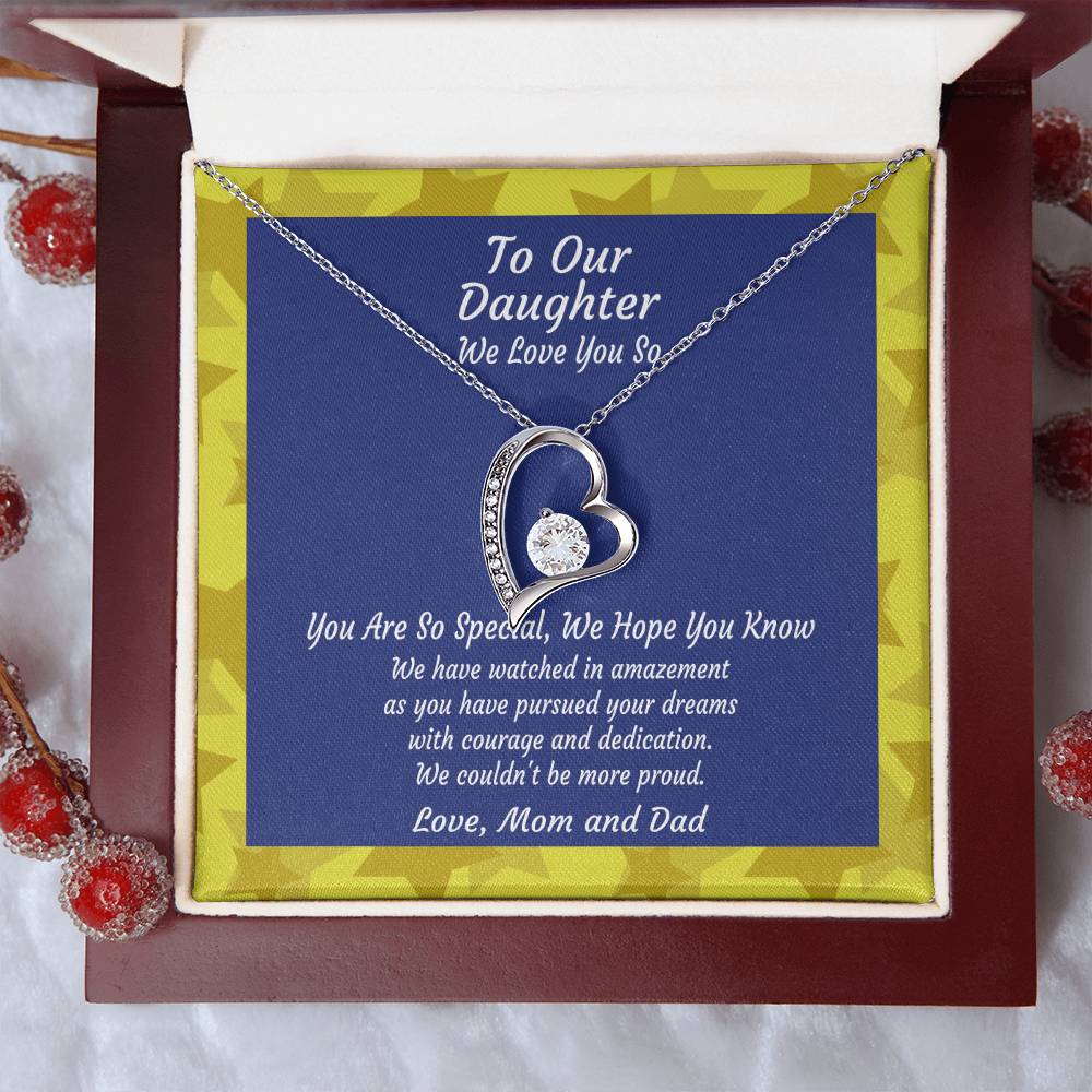 Daughter Graduation Necklace From Mom And Dad Graduation Gift For Daughter Graduation Present Jewelry Daughter Proud Of D Forever Love Necklace