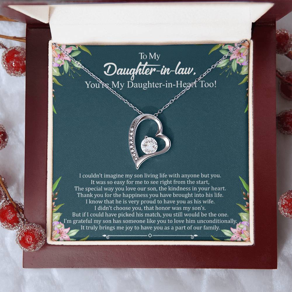 Daughterinlaw Gift Necklace Wedding Gift Jewelry From Motherin Law 1 Forever Love Necklace