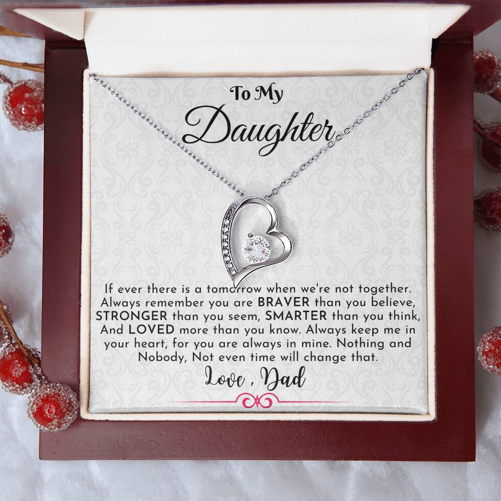 Gift For Daughter From Dad Daughter Father Necklace Daughter Gift From Dad To My Daughter Daughters Birthday Unique Grown Up Forever Love Necklace