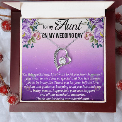 Aunt Of The Bride Gift Aunt Wedding Gift Aunt Of The Bride Forever Love Necklacewedding Gift For Aunt Aunt Necklace Gift Thank You Forever Love Necklace