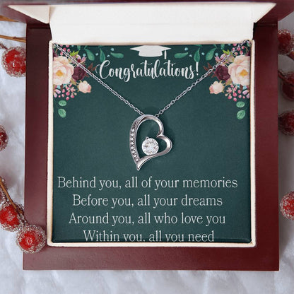 Congratulations Graduate On Your Degree New Chapter In Life Journey Hotter By One Degree Graduation Forever Love Necklace