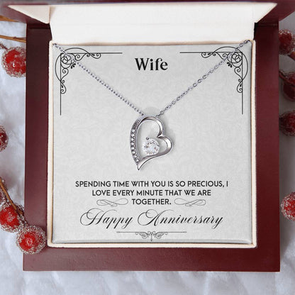 Wife Spending Time With You The Precious I Love Every Minute That We Are Together Forever Love Necklace