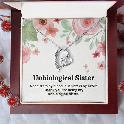 Unbiological Sister Necklace Forever Love Necklace