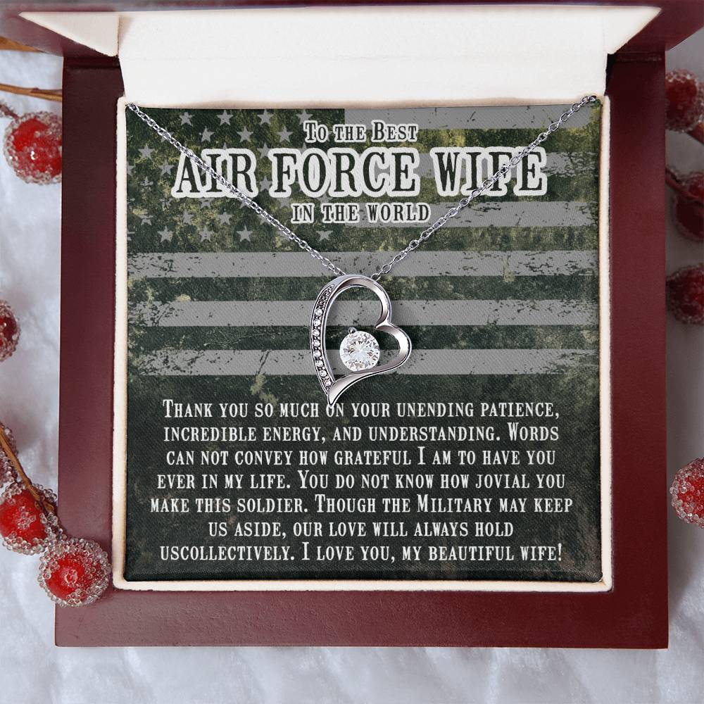 Best Air Force Wife Forever Love Necklace