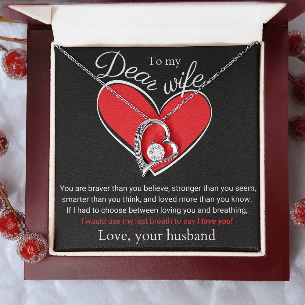 Dear Wife Loved More Than You Know Premium Necklace 1 Forever Love Necklace