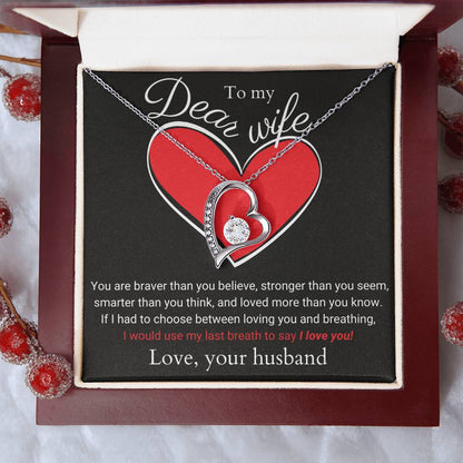 Dear Wife Loved More Than You Know Premium Necklace 1 Forever Love Necklace