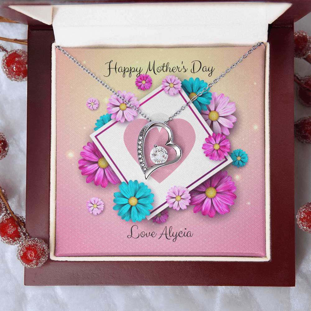 Forever Love White Gold Or Yellow Gold Heart Pendant And Necklace Forever Love Necklace