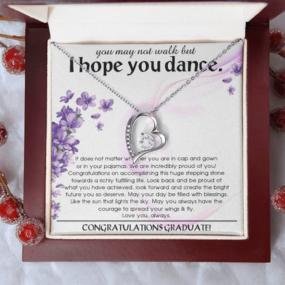 Class Of 2022 Graduation Gift For Daughter Senior 2021 Graduation Necklace Gift Box No Walk Graduation Forever Love Necklace
