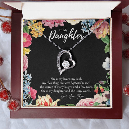 Daughter Gift To My Daughter Necklace From Mom To My Daughter Necklace Gift For Daughter From Mom Forever Love Necklace
