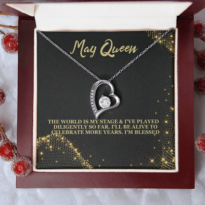 Born May Birthday Gift 3 Forever Love Necklace