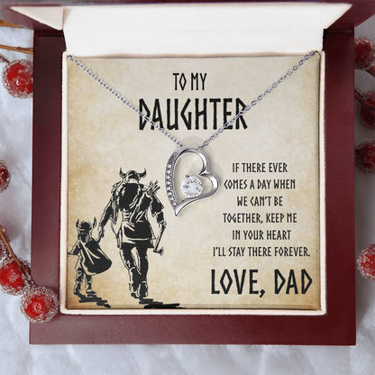 From Viking Dad To My Daughter I Want You To Believe Deep In Your Heart Love Dad Daughter Gift Viking Daughter Christmas Gift White Forever Love Necklace