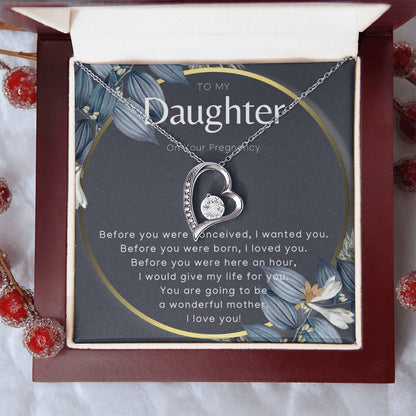 Baby Shower Gift Mom To Be Gift Expecting Mom Gift Pregnant Daughter Gift From Mom Pregnancy Gift For Daughter Pregnancy Gift For Daughter Forever Love Necklace