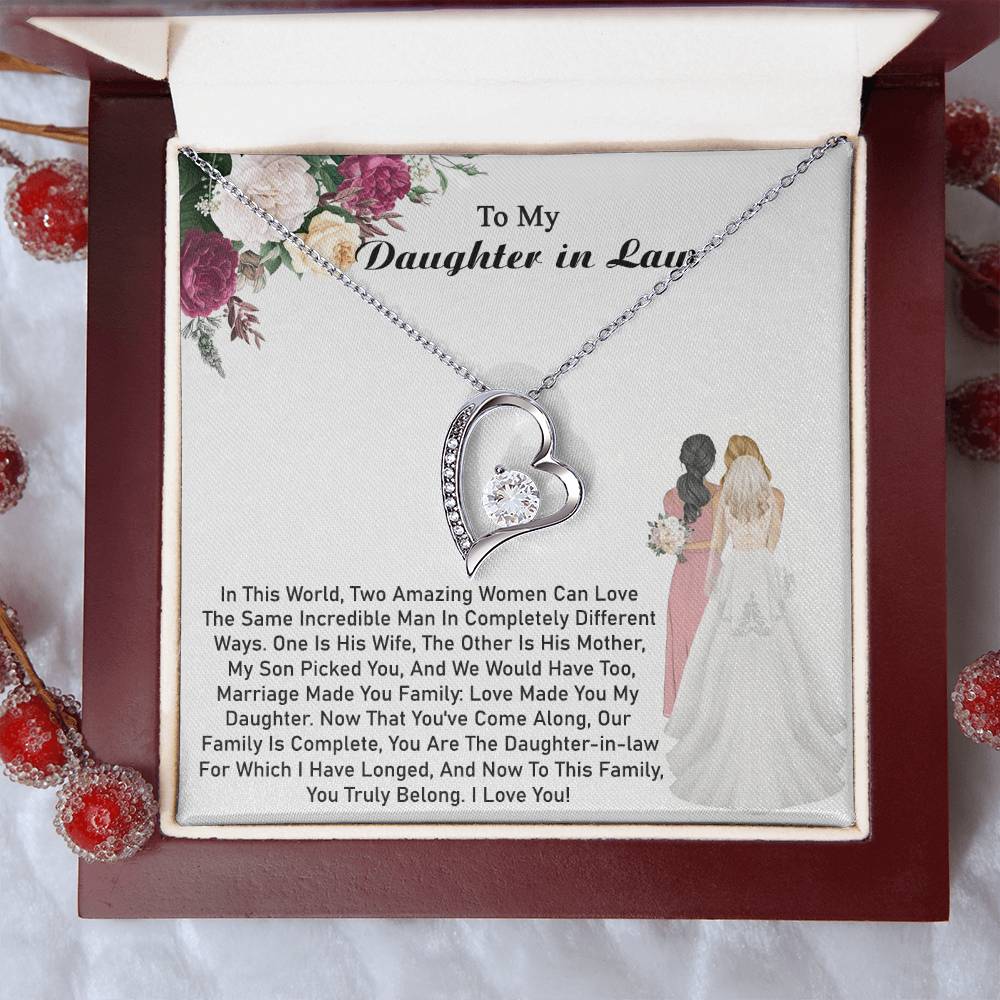 Daughterinlaw Gift Daughter Necklace 1 Forever Love Necklace