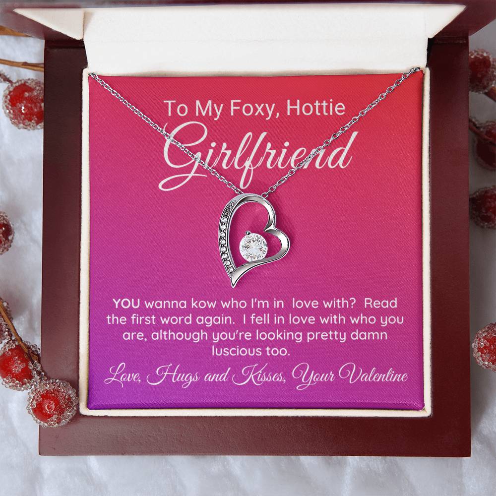 Valentine's Girlfriend Gift Heart Necklace Forever Love Necklace