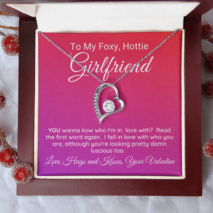 Valentine's Girlfriend Gift Heart Necklace Forever Love Necklace