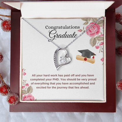 For Graduation  Congratulations - Forever Love Necklace Forever Love Necklace