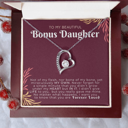 Beautiful Bonus Daughter Forever Loved Necklace Forever Love Necklace