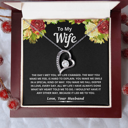 To My Wife Day I Met You Necklace Forever Love Necklace